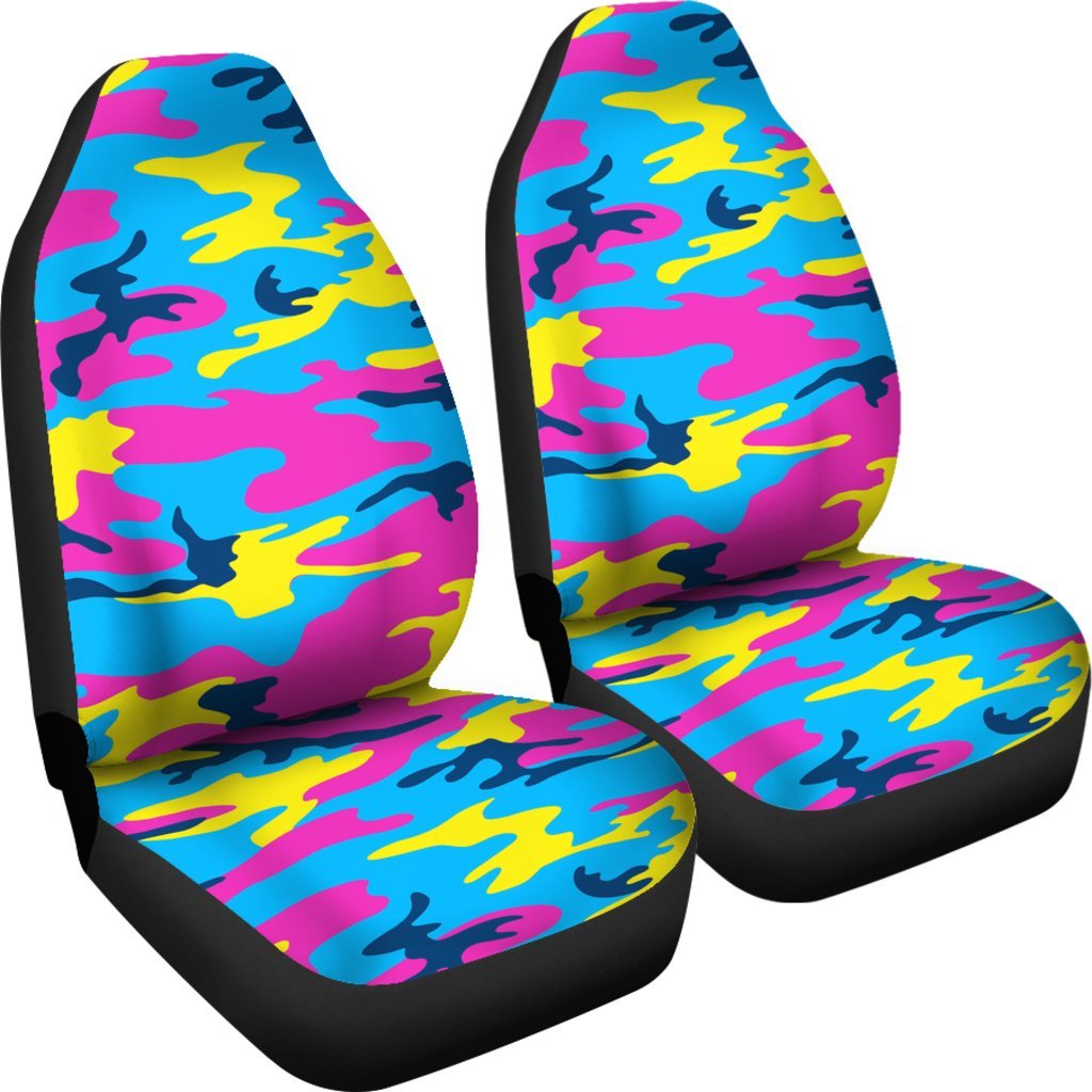 Colorful Camouflage Camo Universal Fit Car Seat Covers