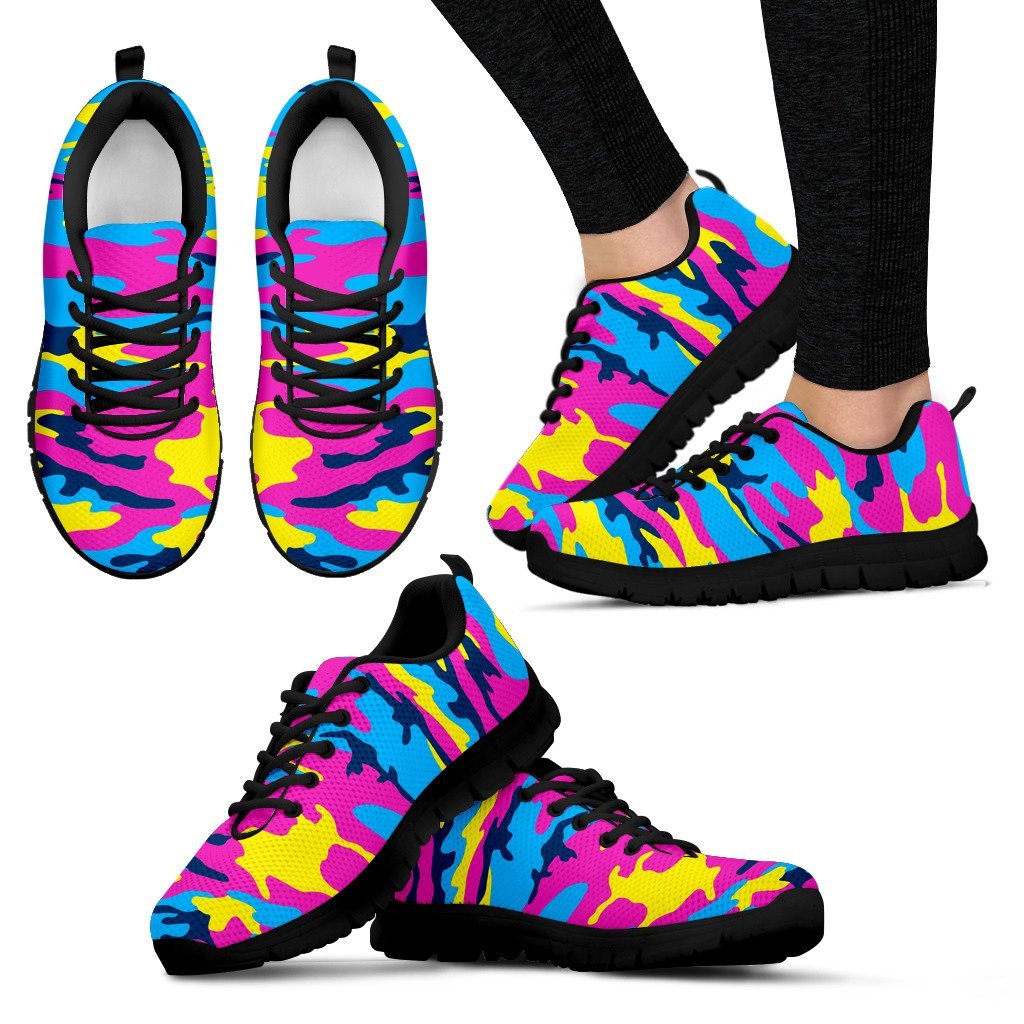 Colorful Camouflage Camo Women Sneakers