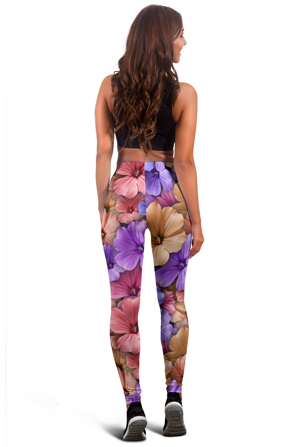 Colorful Geranium Floral Pattern Women Leggings