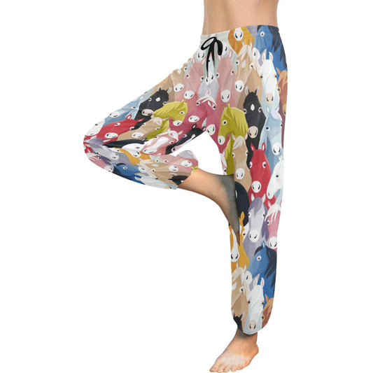 Colorful Horse Pattern Harem Pants