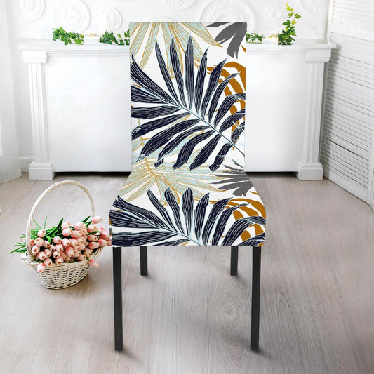 Colorful Tropical Palm Leaves Dining Chair Slipcover-JORJUNE.COM