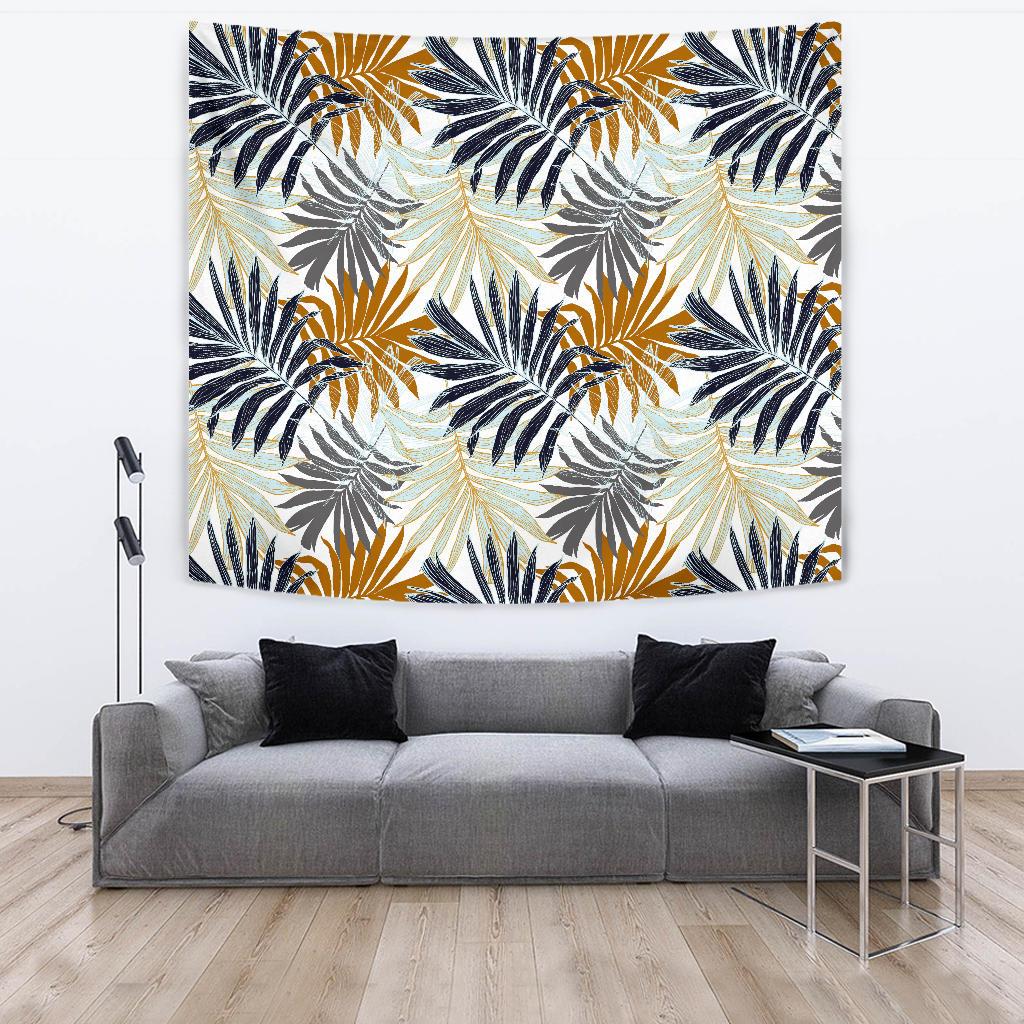 Colorful Tropical Palm Leaves Tapestry