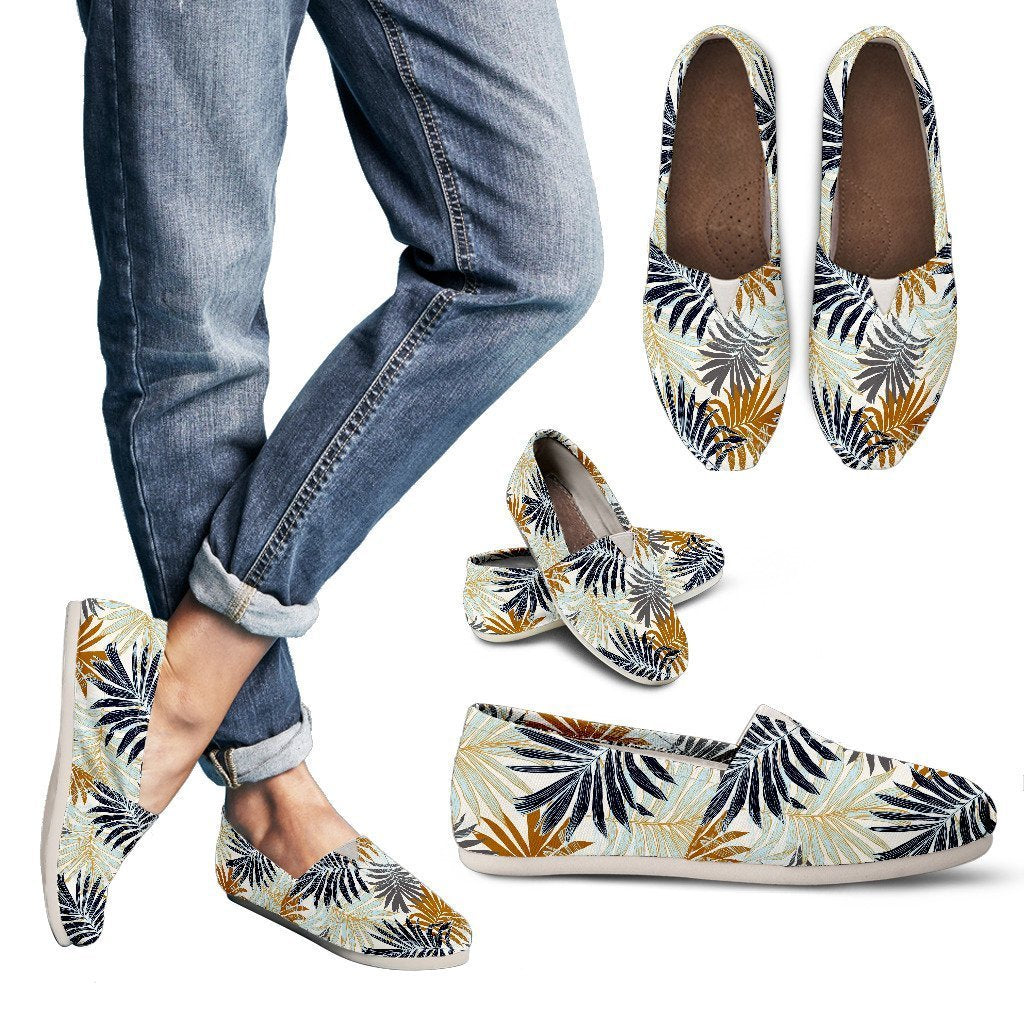 Colorful Tropical Palm Leaves Women Casual Shoes-JorJune.com