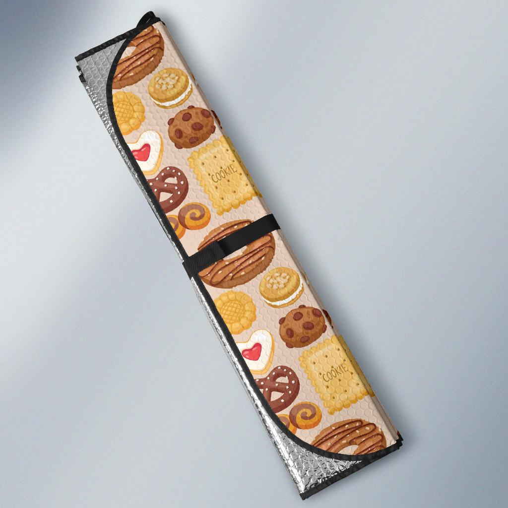 Cookie Pattern Print Design 02 Car Sun Shade-JORJUNE.COM
