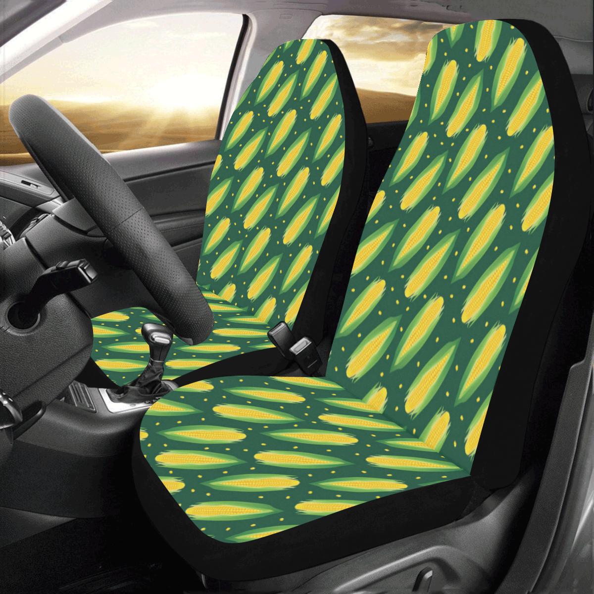 Corn Pattern Print Design 03 Car Seat Covers (Set of 2)-JORJUNE.COM