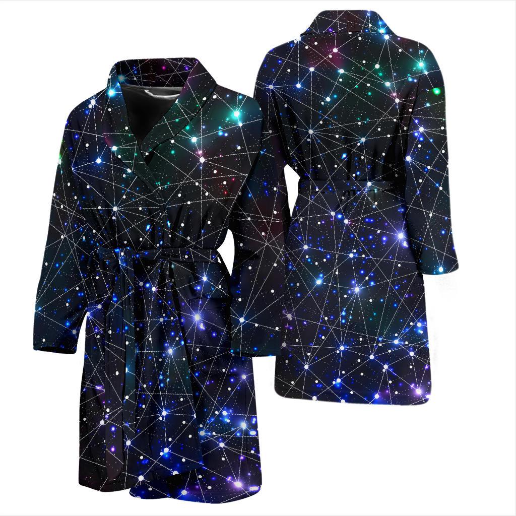 Cosmic Pattern Print Design 01 Men Bathrobe-JORJUNE.COM