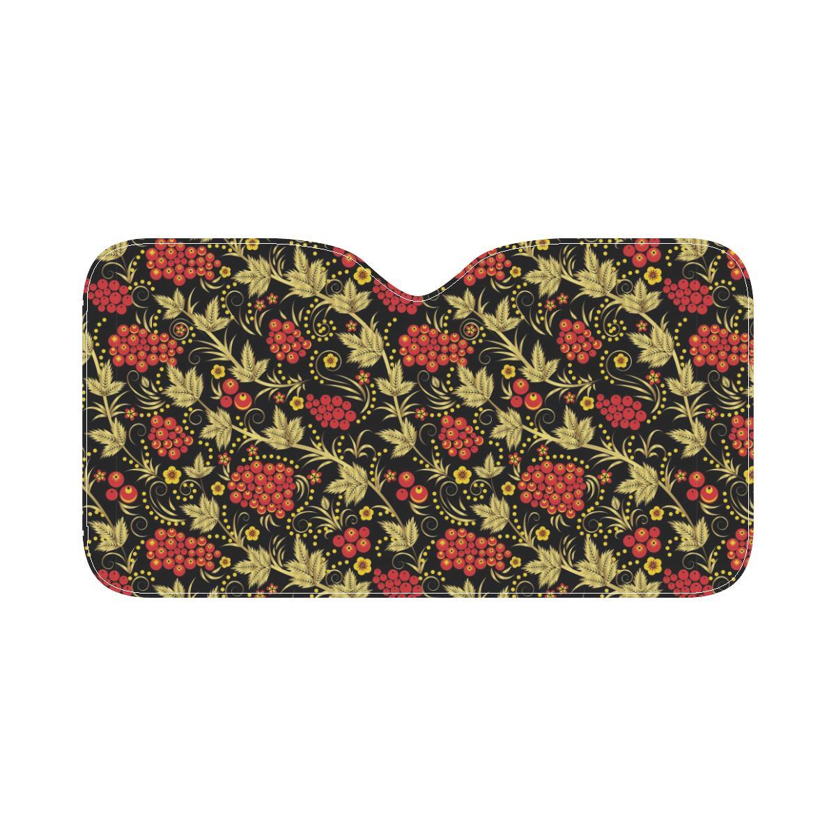 Cranberry Pattern Print Design CB02 Car Sun Shade-JorJune