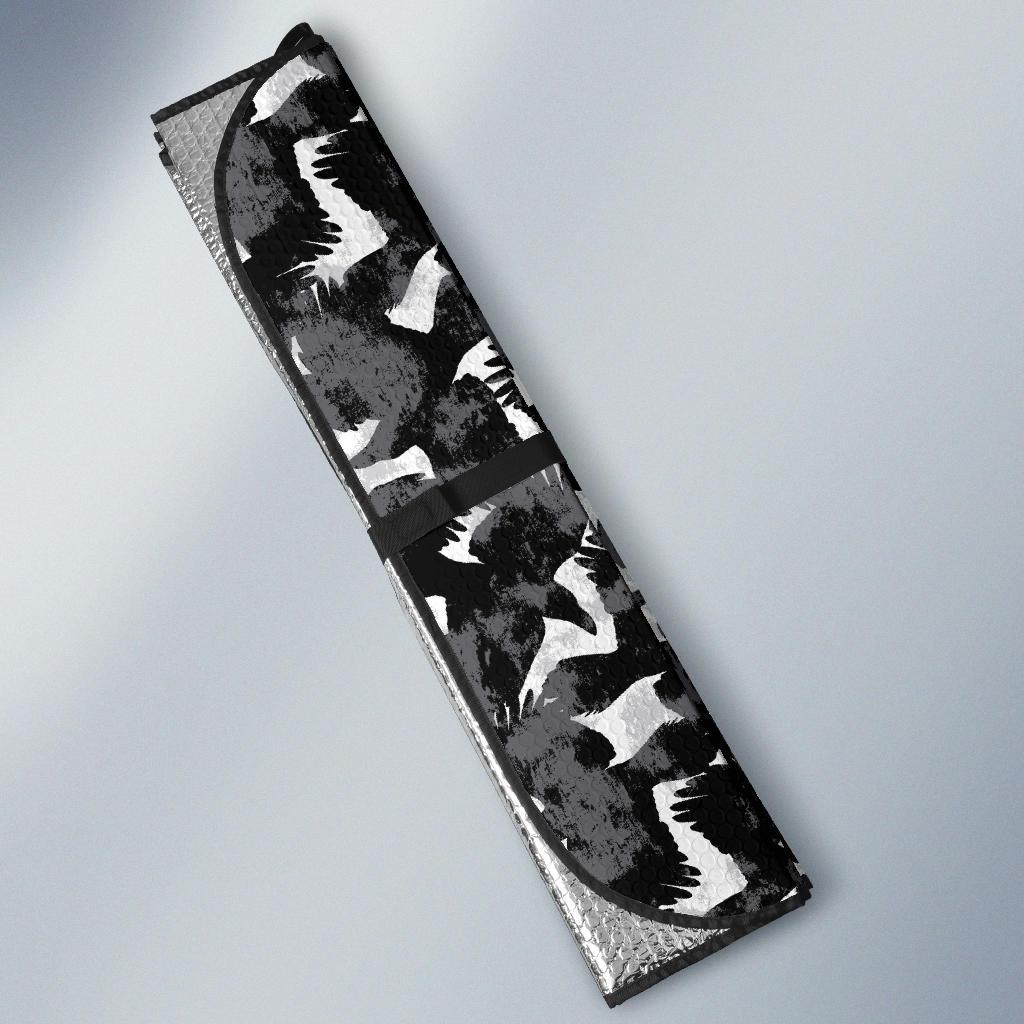 Crow Pattern Print Design 01 Car Sun Shade-JORJUNE.COM