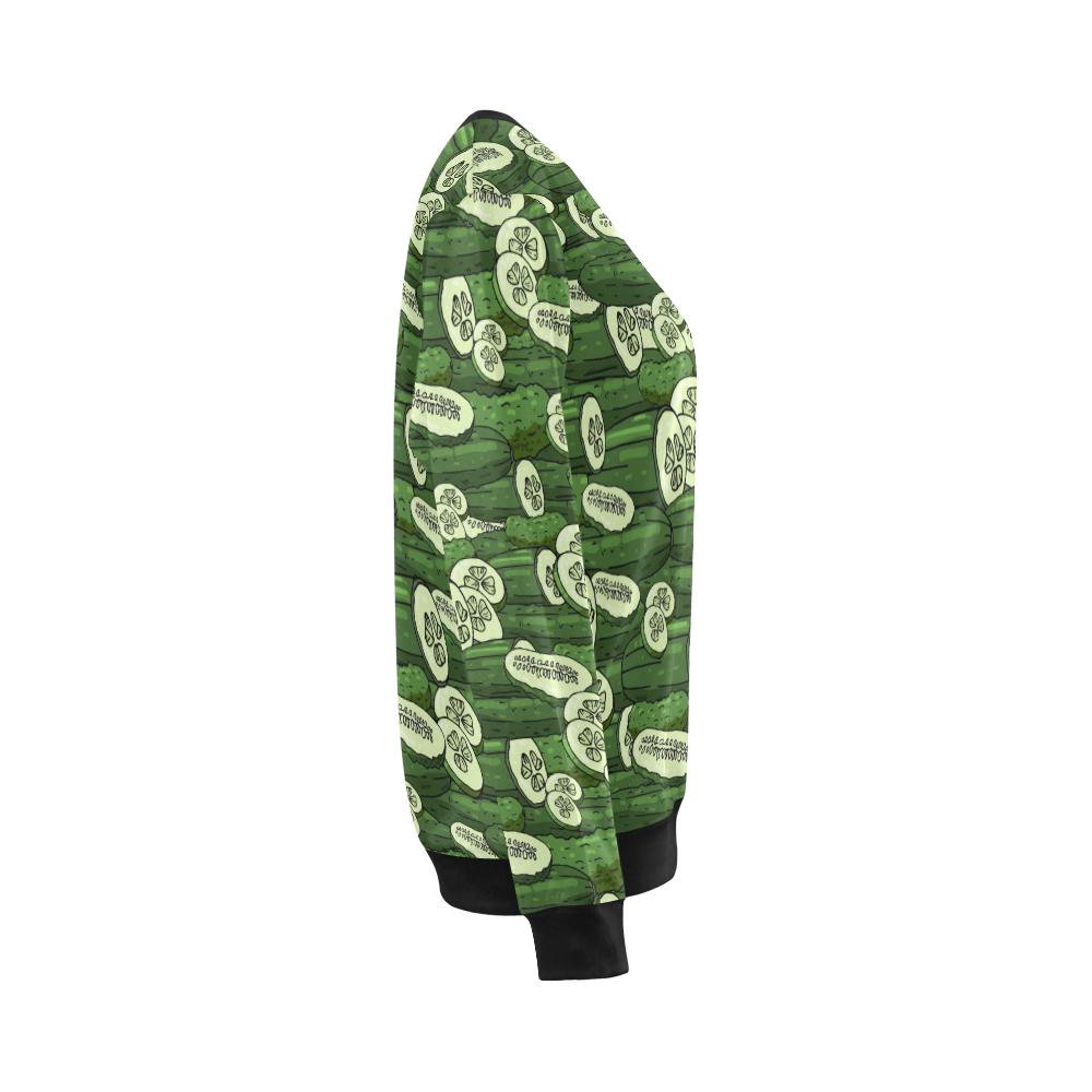 Cucumber Pattern Print Design CC01 Women Long Sleeve Sweatshirt-JorJune