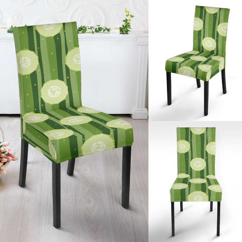 Cucumber Pattern Print Design CC03 Dining Chair Slipcover-JORJUNE.COM