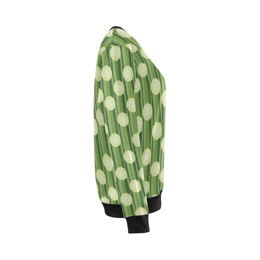 Cucumber Pattern Print Design CC03 Women Long Sleeve Sweatshirt-JorJune