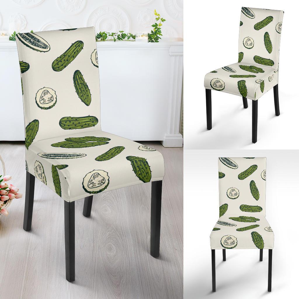 Cucumber Pattern Print Design CC05 Dining Chair Slipcover-JORJUNE.COM