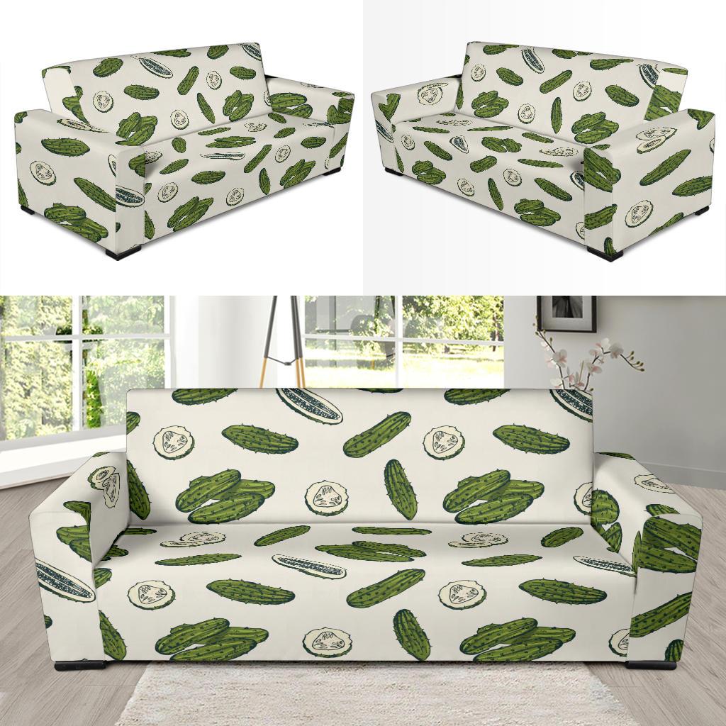Cucumber Pattern Print Design CC05 Sofa Slipcover-JORJUNE.COM