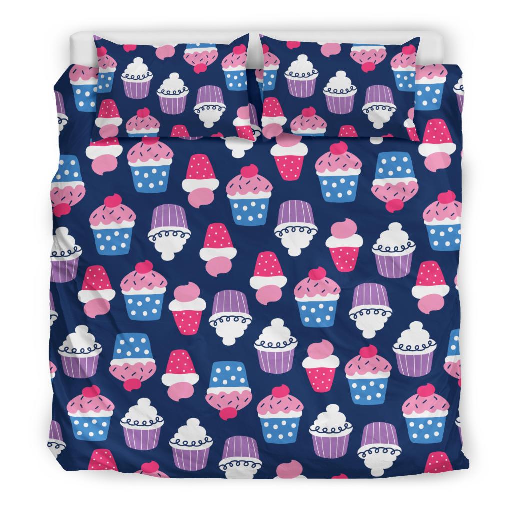 Cupcake Pattern Print Design CP04 Duvet Cover Bedding Set-JORJUNE.COM