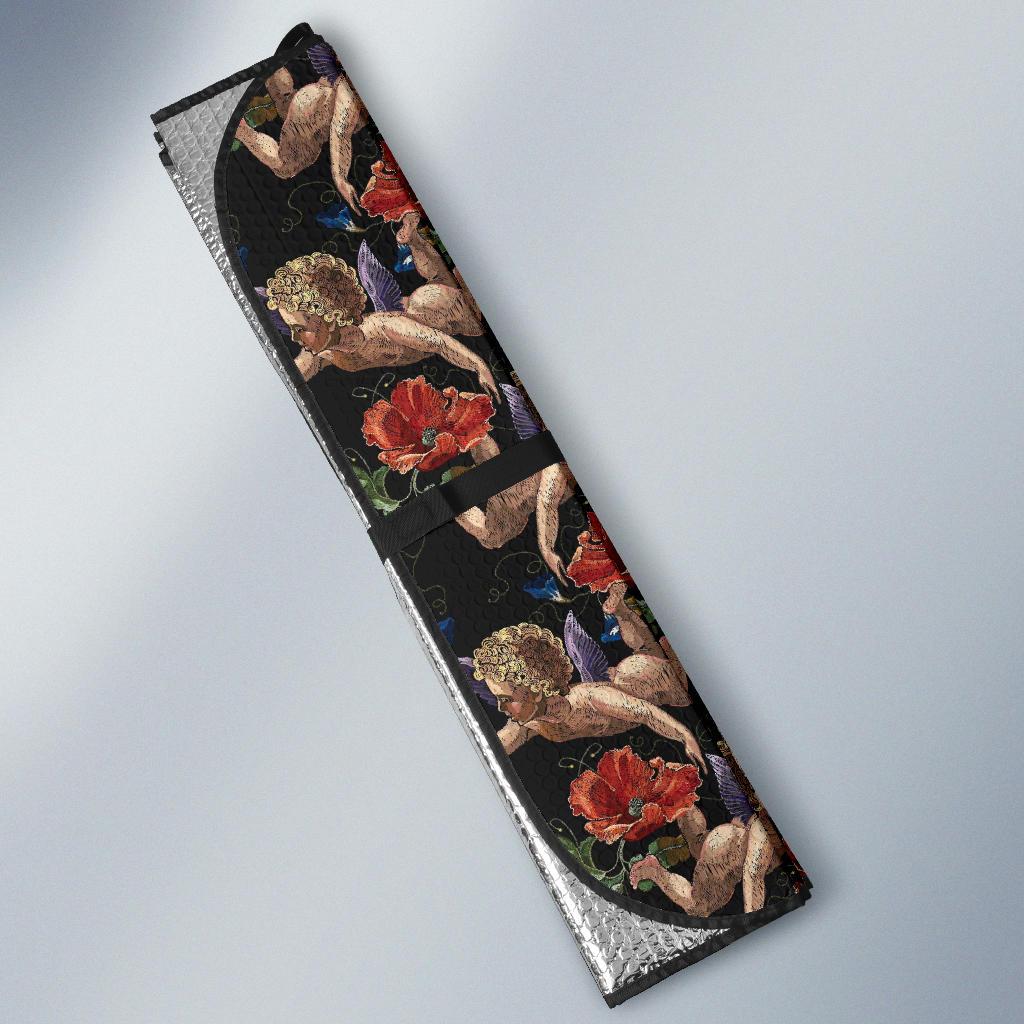 Cupid Pattern Print Design 05 Car Sun Shade-JORJUNE.COM
