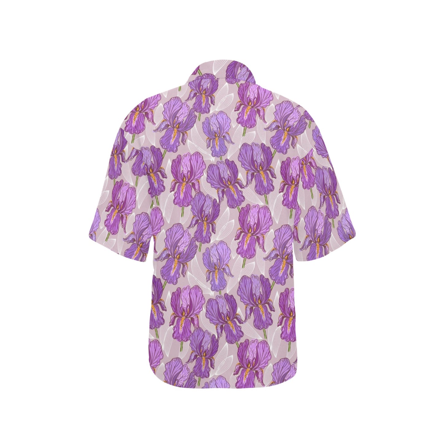 Iris Pattern Print Design IR05 Women's Hawaiian Shirt