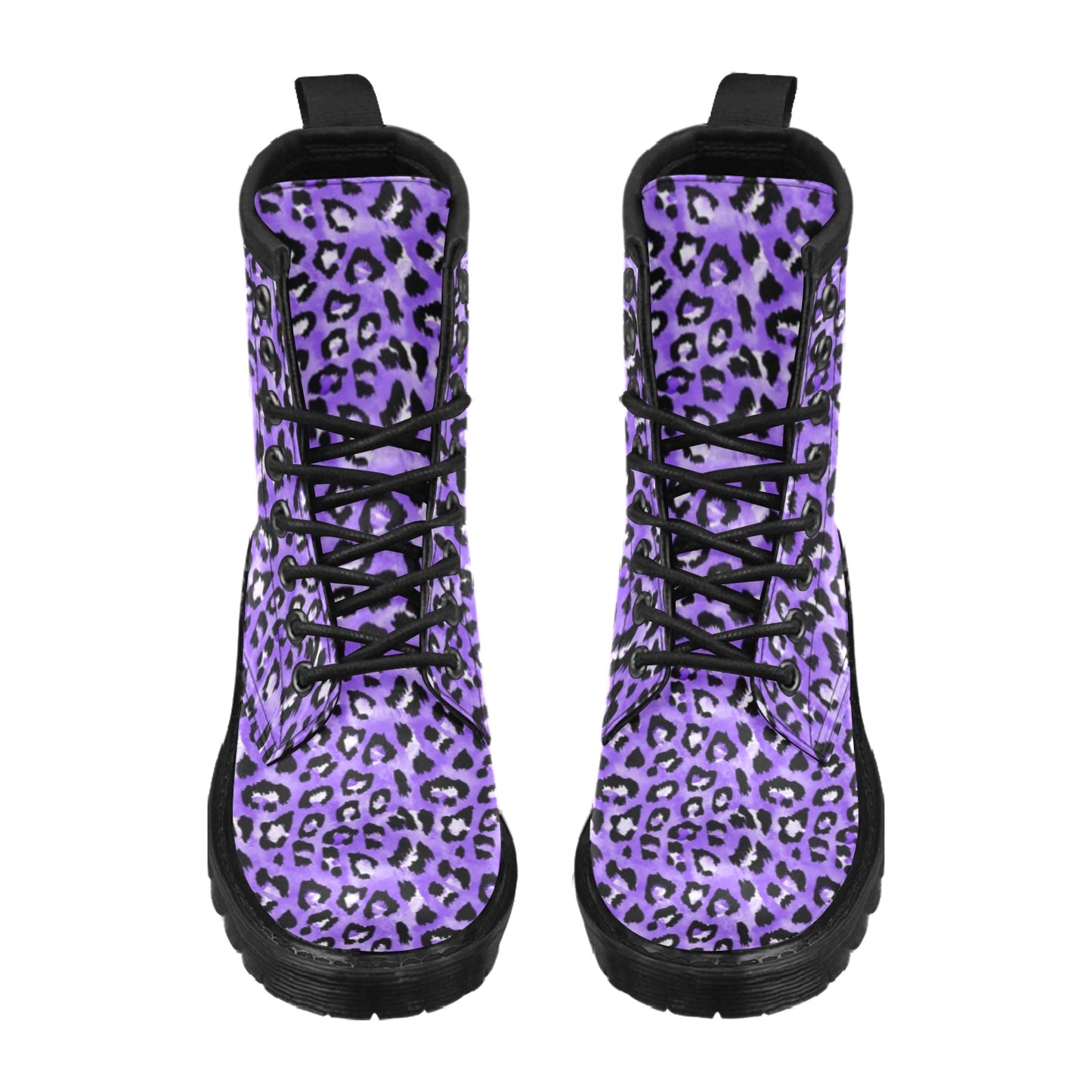 Leopard Purple Skin Print Women's Boots