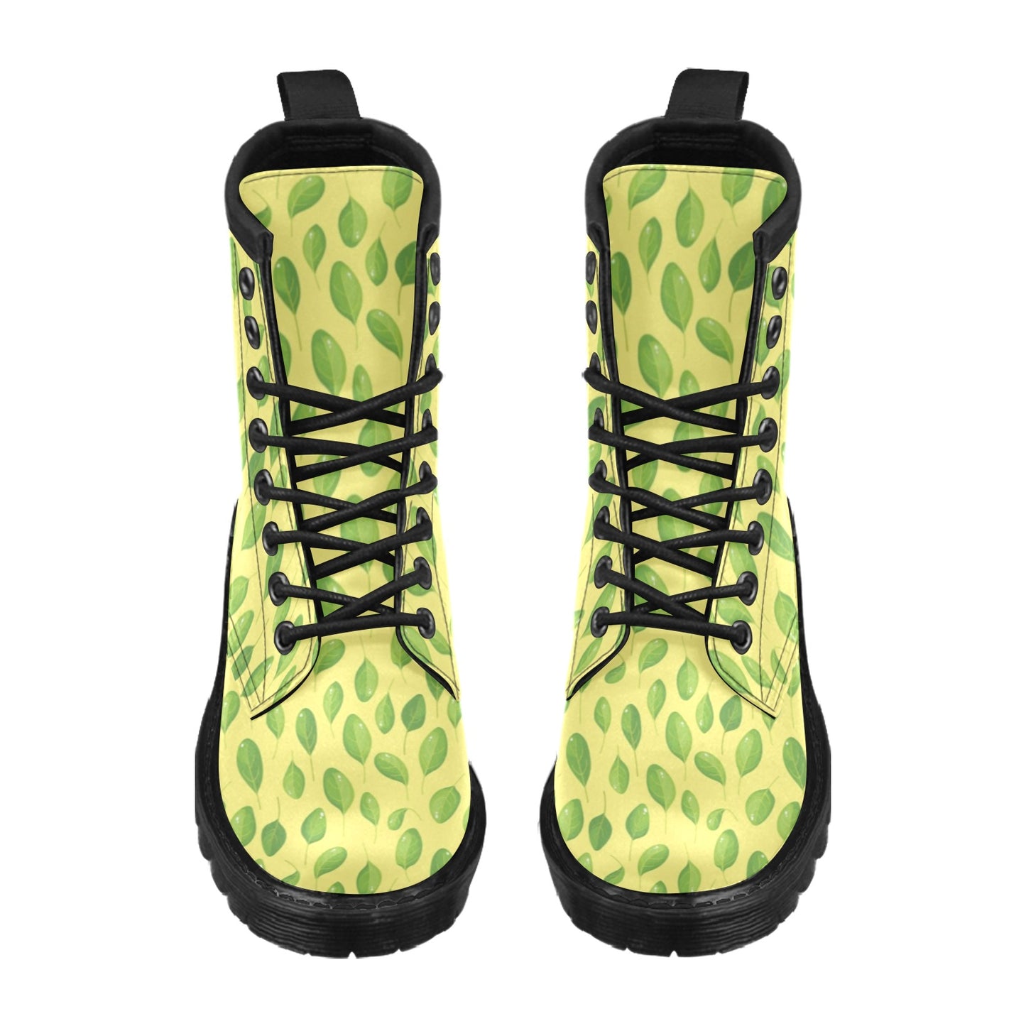 Spinach Print Design LKS302 Women's Boots