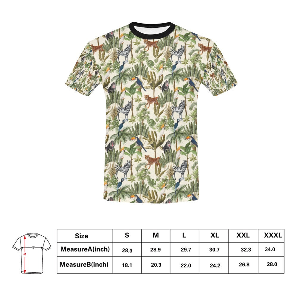 Safari Animal Print Design LKS304 Men's All Over Print T-shirt