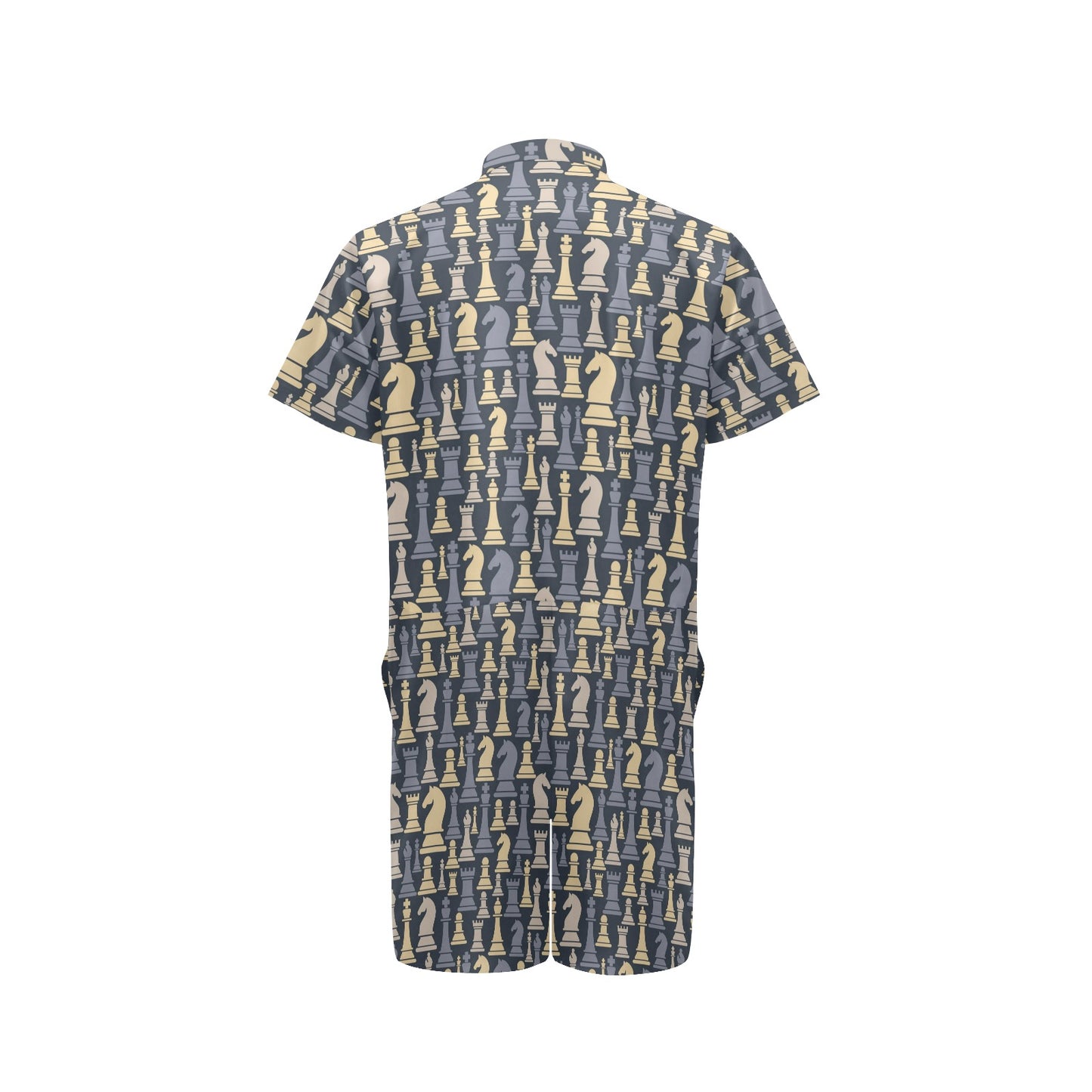 Chess Pattern Print Design 04 Men's Romper