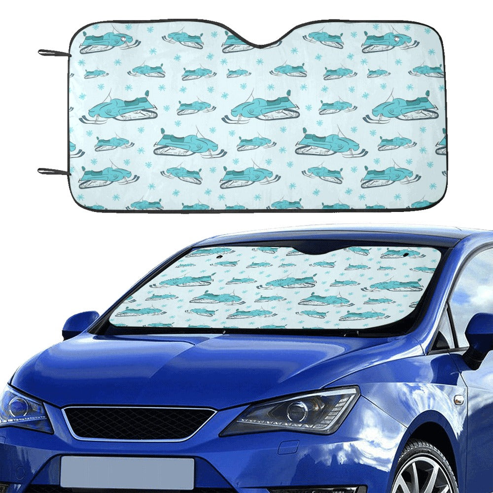 Snowmobile Print Design LKS301 Car front Windshield Sun Shade