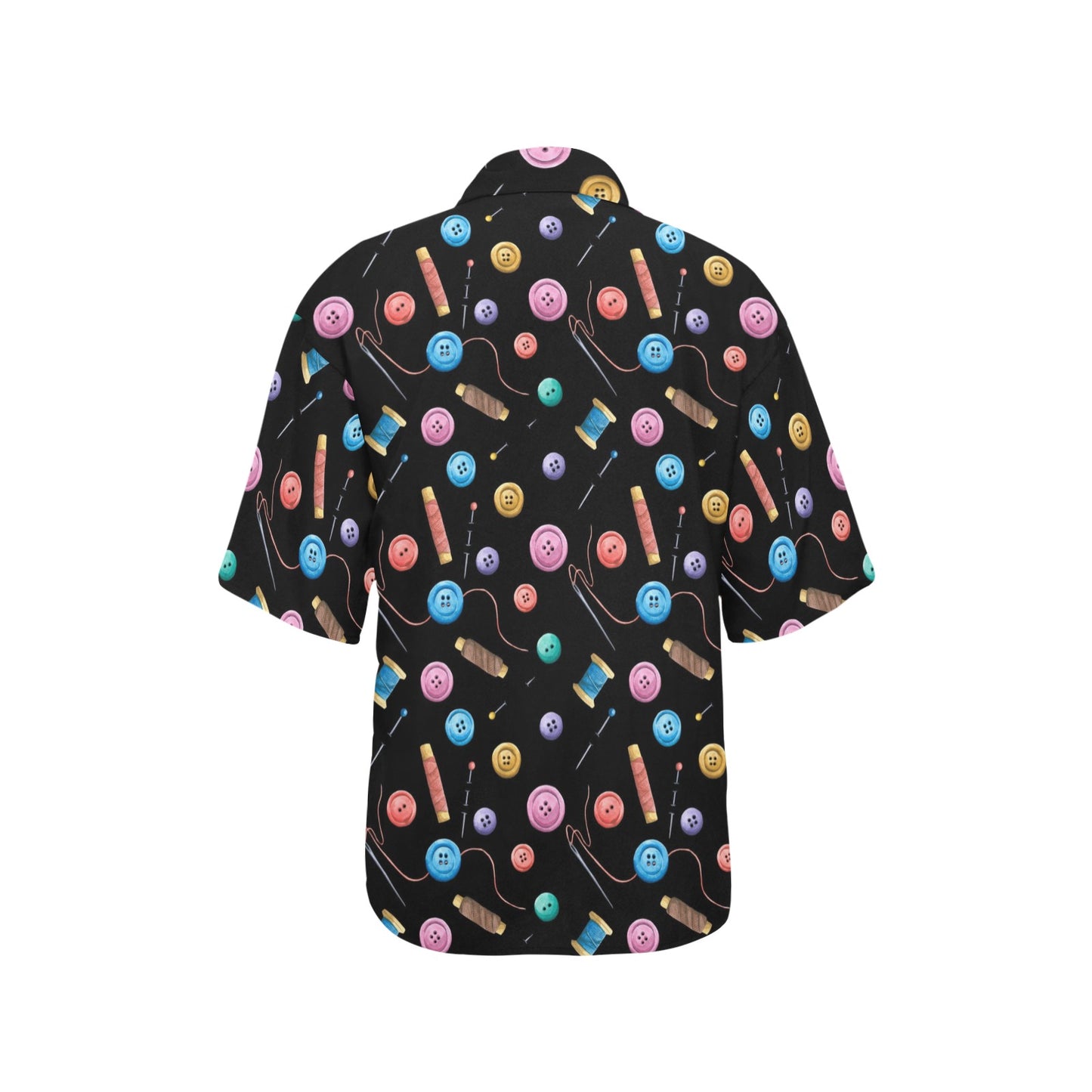Sewing Print Design LKS309 Women's Hawaiian Shirt