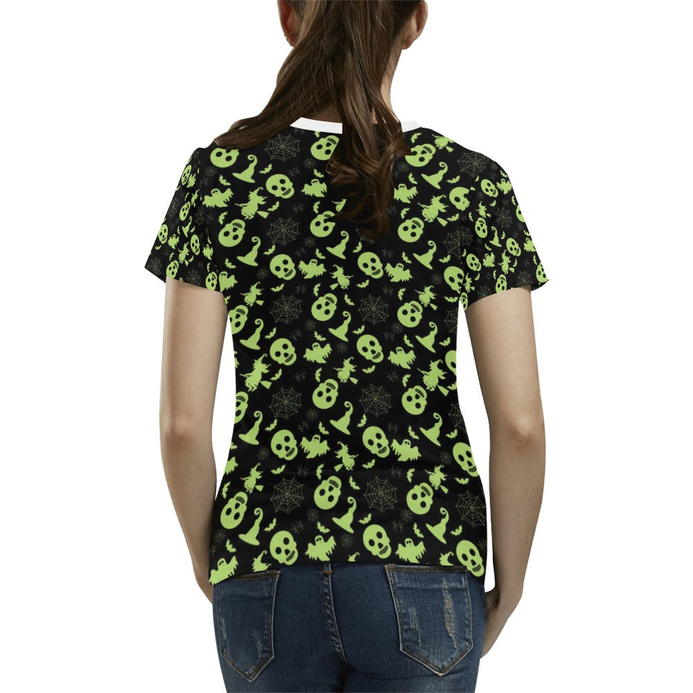 Witch Halloween Print Design LKS306 Women's T-shirt