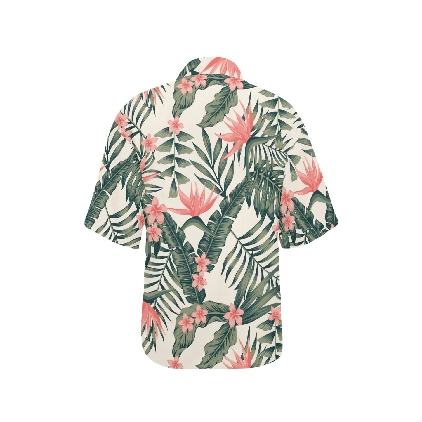 Tropical Flower Palm Leaves Women's Hawaiian Shirt