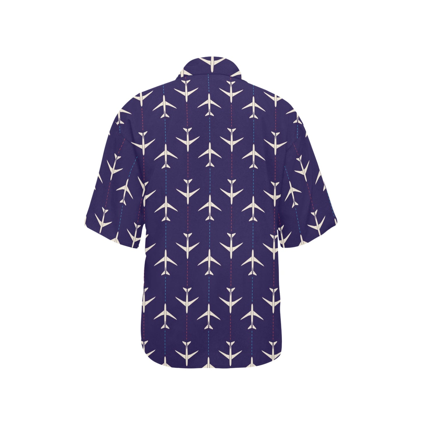 Airplane Pattern Print Design 03 Women's Hawaiian Shirt