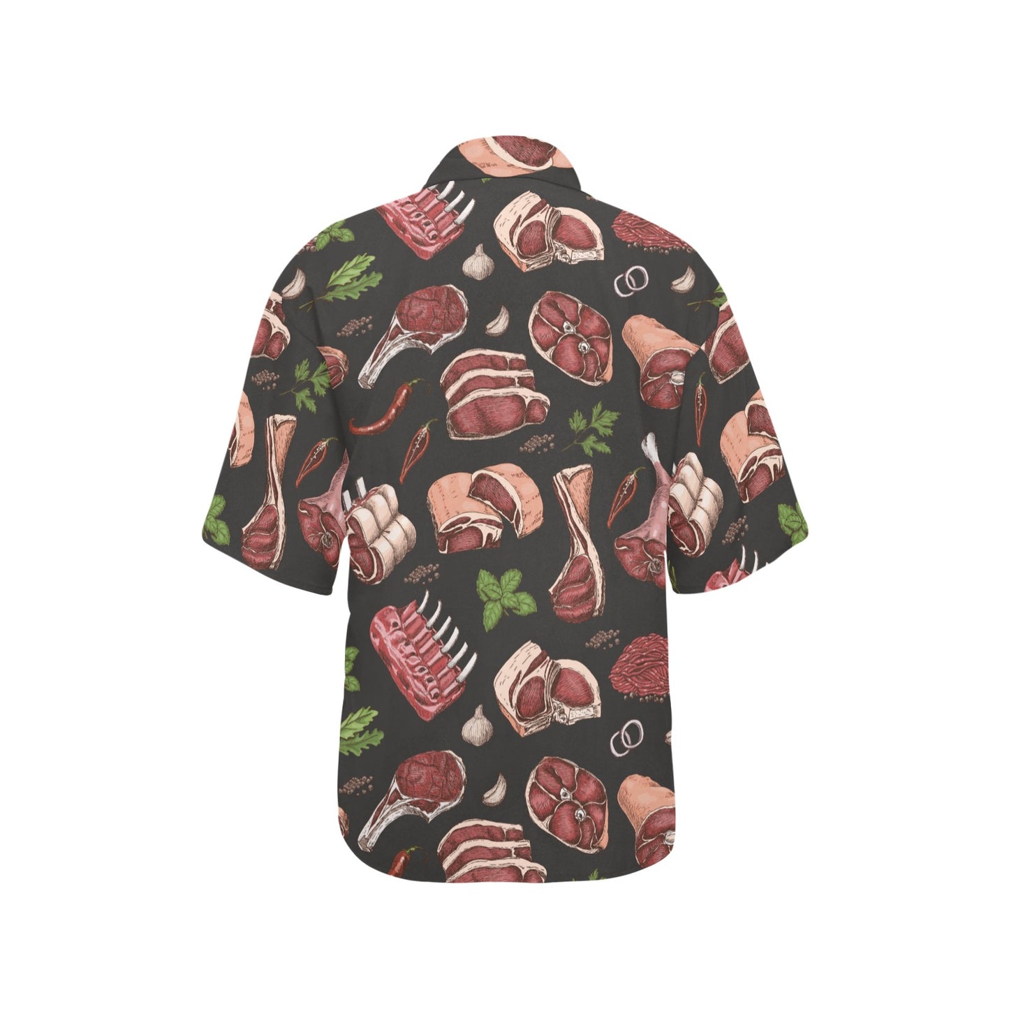 Meat Pattern Print Design 02 Women's Hawaiian Shirt