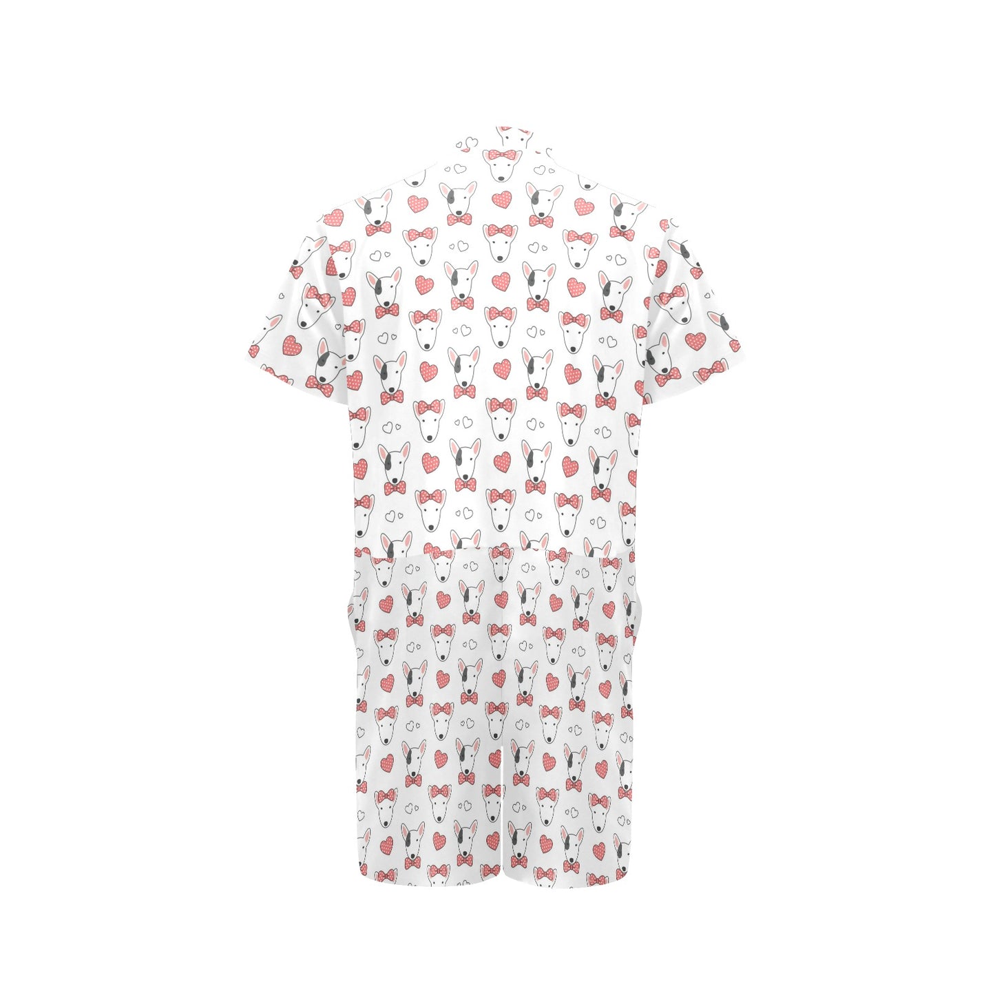 Bull Terriers Pattern Print Design 08 Men's Romper