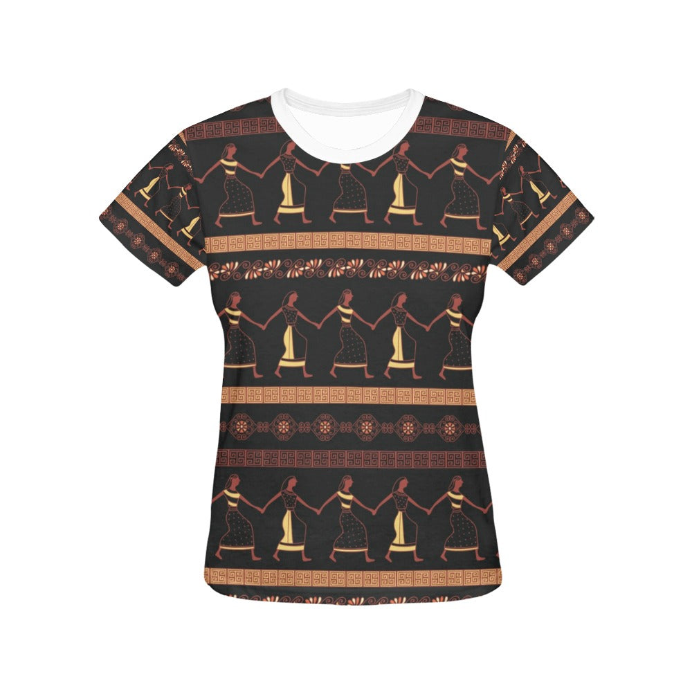 Ancient Greek Human Print Design LKS306 Women's  T-shirt
