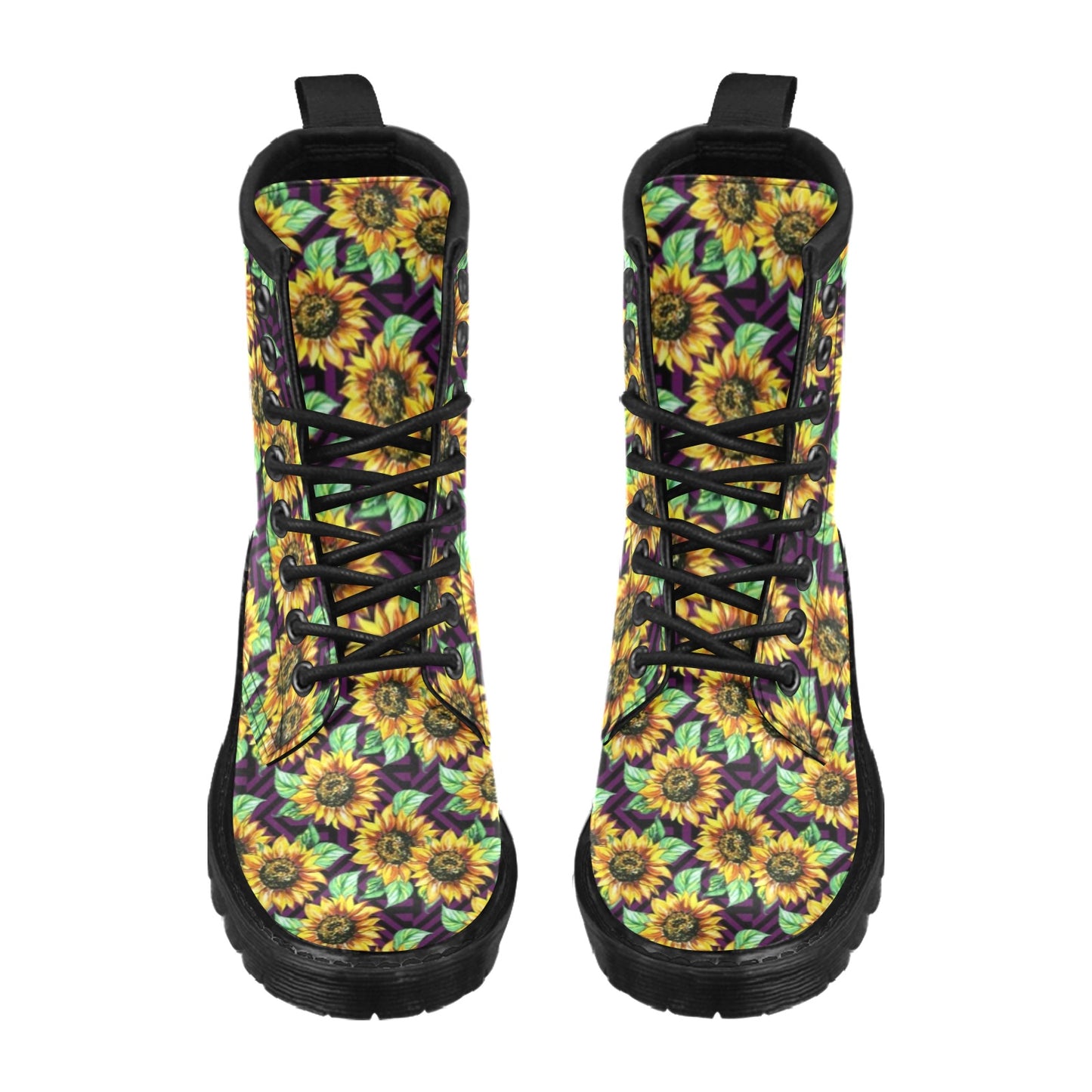 Sunflower Pattern Print Design SF012 Women's Boots