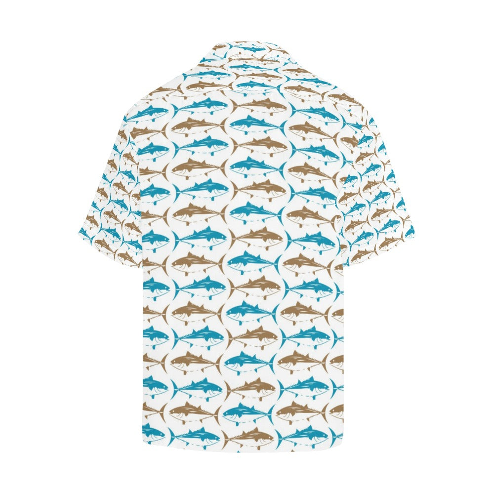 Tuna Fish Print Design LKS301 Men's Hawaiian Shirt