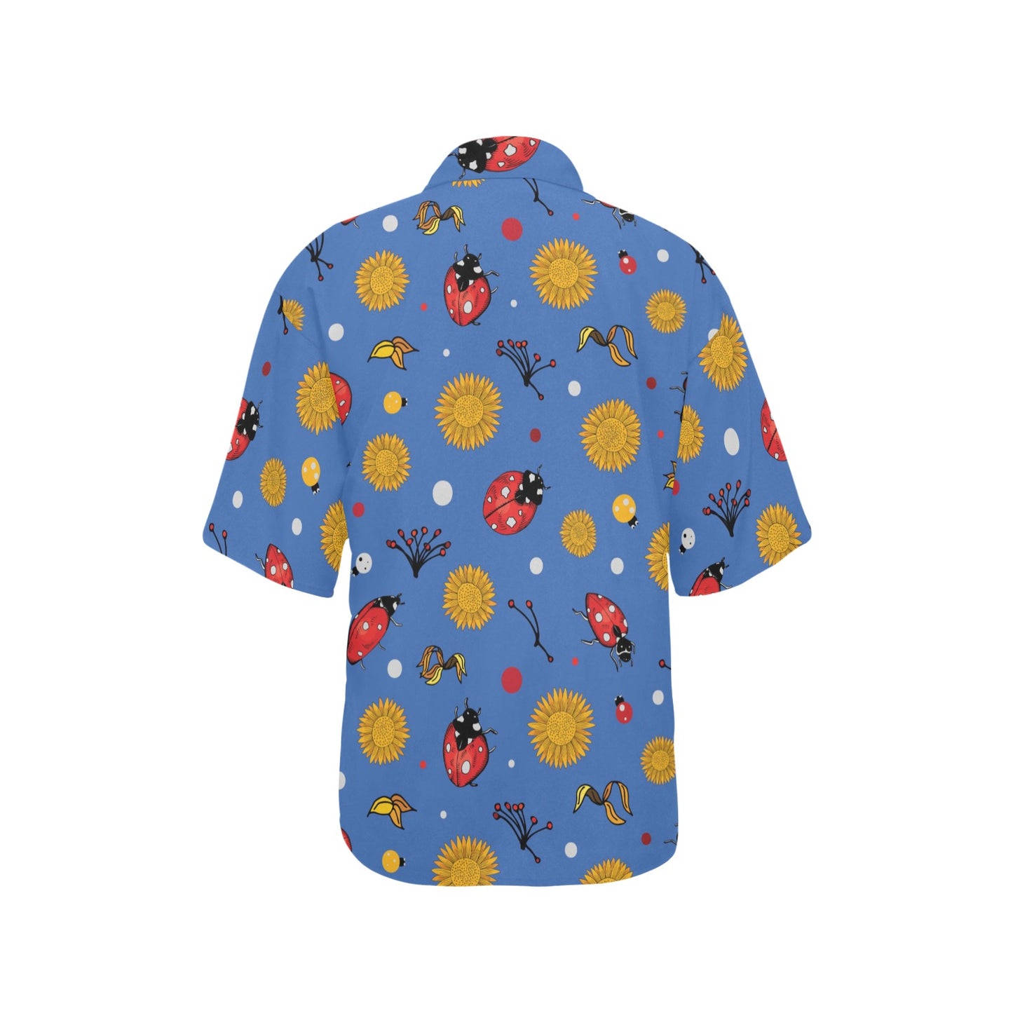 Ladybug Pattern Print Design 05 Women's Hawaiian Shirt