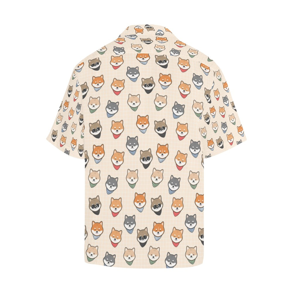 Shiba Inu Print Design LKS3010 Men's Hawaiian Shirt