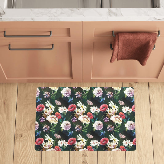 Summer Floral Print Design LKS303 Kitchen Mat