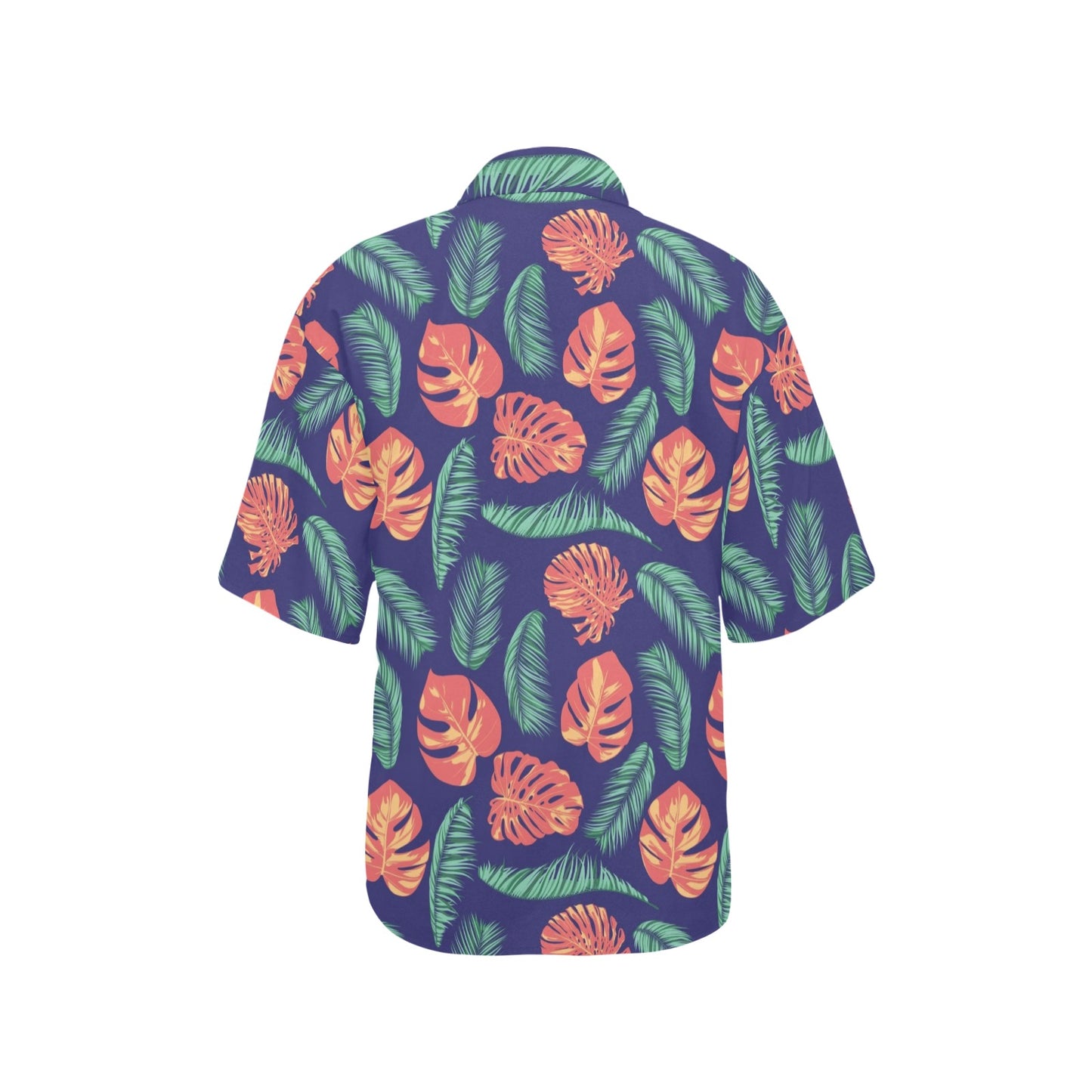 Palm Leaves Pattern Print Design PL011 Women's Hawaiian Shirt