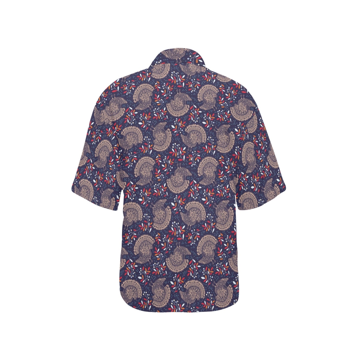 Turkey Print Design LKS401 Women's Hawaiian Shirt