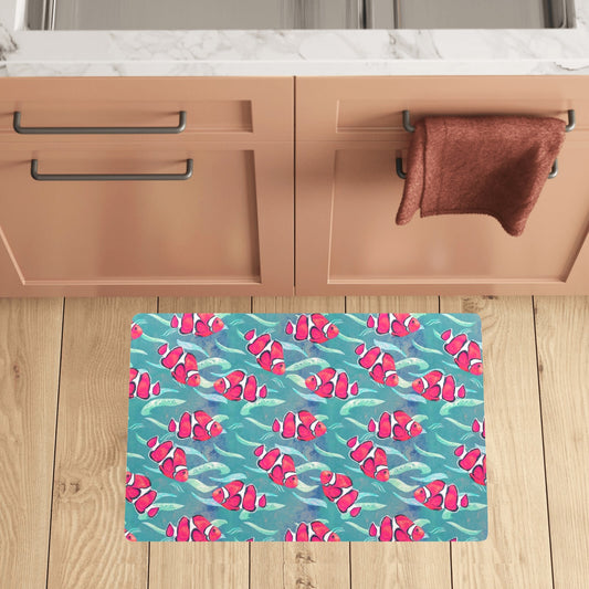Clownfish Pattern Print Design 02 Kitchen Mat