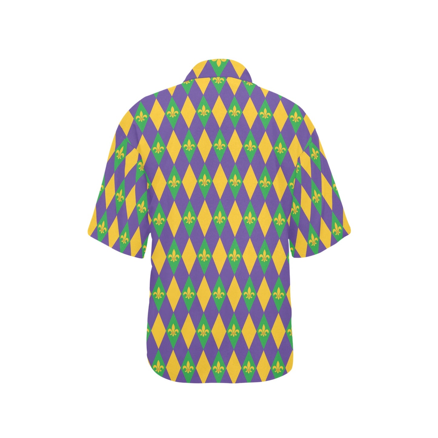 Mardi Gras Pattern Print Design 05 Women's Hawaiian Shirt