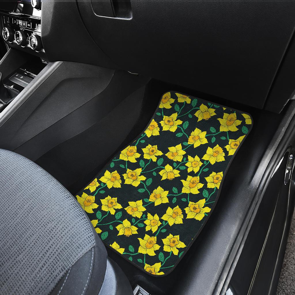 Daffodils Pattern Print Design DF03 Car Floor Mats-JorJune