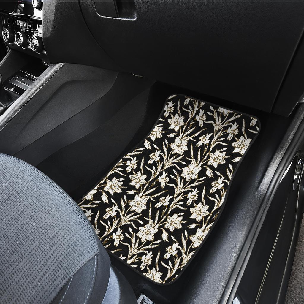 Daffodils Pattern Print Design DF06 Car Floor Mats-JorJune