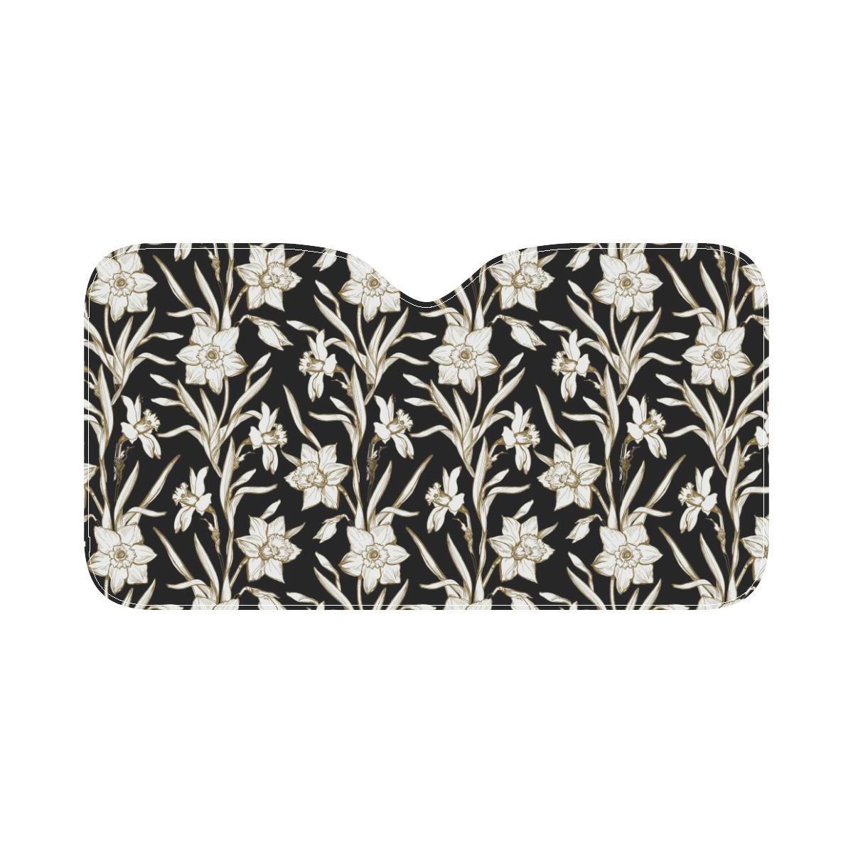Daffodils Pattern Print Design DF06 Car Sun Shade-JorJune