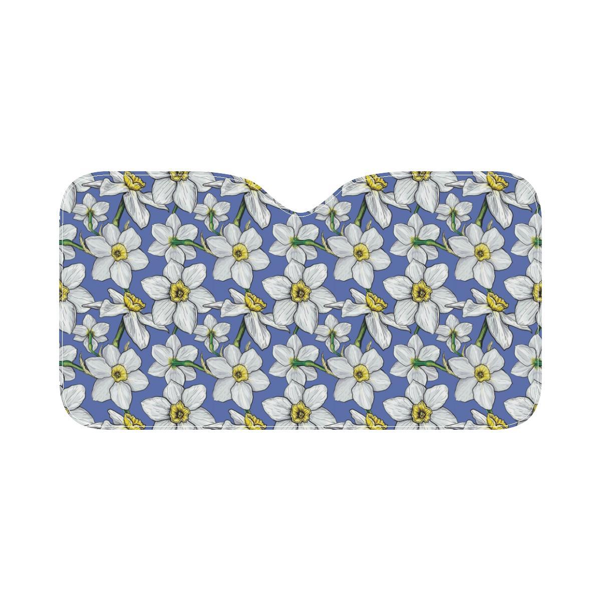 Daffodils Pattern Print Design DF08 Car Sun Shade-JorJune