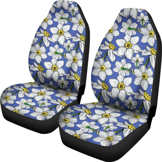 Daffodils Pattern Print Design DF08 Universal Fit Car Seat Covers