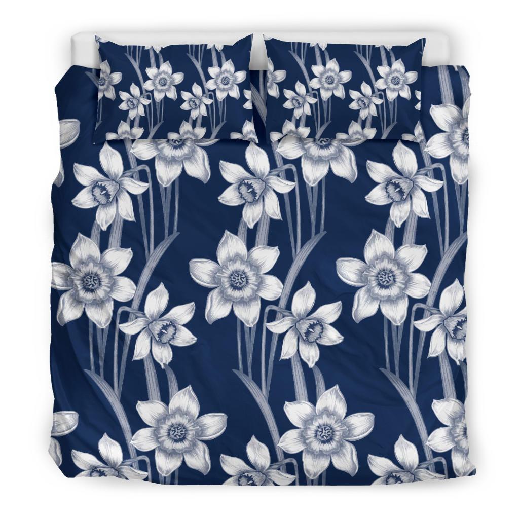 Daffodils Pattern Print Design DF09 Duvet Cover Bedding Set-JORJUNE.COM