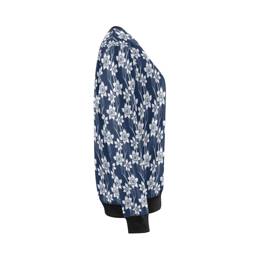 Daffodils Pattern Print Design DF09 Women Long Sleeve Sweatshirt-JorJune