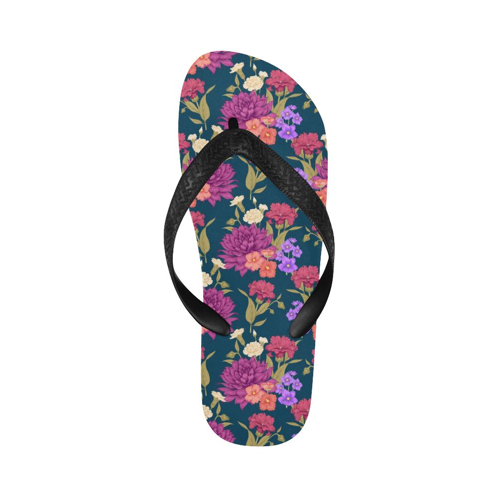 Dahlia Pattern Print Design DH01 Flip Flops-JorJune