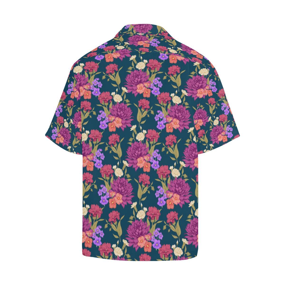 Dahlia Pattern Print Design DH01 Men Hawaiian Shirt-JorJune